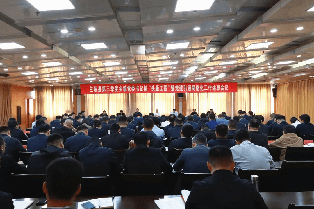 兰陵县召开第三季度乡镇党委书记抓“头雁工程”暨党建引领网格化工作述职会议